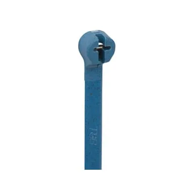 ABB Ty-Rap Kabelbinder TY523MR-NDT | detektierbar für Lebensmittelindustrie | 93x2,3mm | Edelstahl Stahlnase | blau