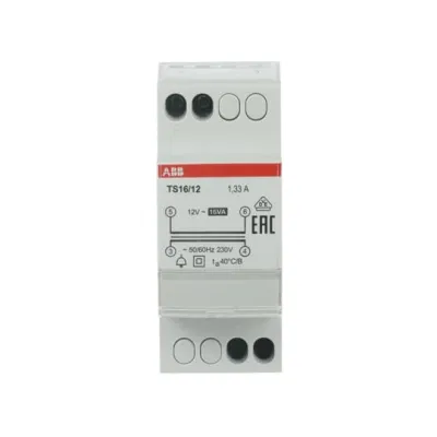 ABB Klingeltransformator TS16/12 2CSM228635R0812 | 230V auf 12V | 16VA | REG 2TE | kurzschlusssicher | Temperaturschutz