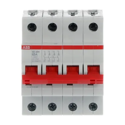 ABB Lasttrennschalter SD204/63 2CDD284101R0063 | 4-polig | 63A | 440V AC | Zwangstrennung | IP20 | grau