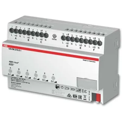ABB LED-Dimmer Dimmaktor UD/S6.210.2.1 KNX | 6-fach 210W | REG | für LED, Halogen, Glühlampen | 8TE | IP20
