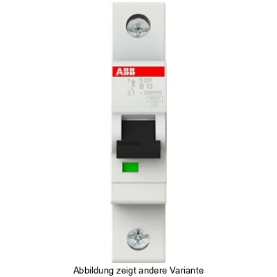 ABB Leitungsschutzschalter S201-B10 | 1-polig | B-Charakteristik | 10A | 230V | 6kA | System pro M Compact | IP20