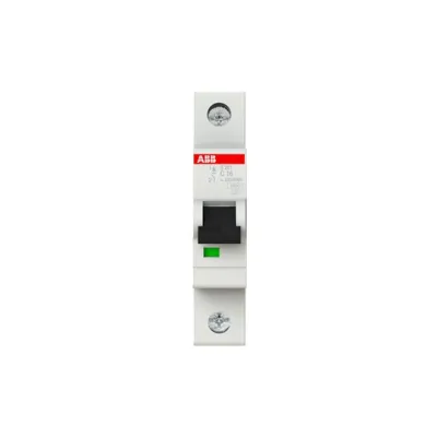 ABB Sicherungsautomat S201-C16 | Leitungsschutzschalter 1-polig | 16A C-Charakteristik | 230V AC | 6kA | IP20 | 1 TE