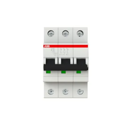 ABB Leitungsschutzschalter S203-B25 | 3-polig | B-Charakteristik | 25A | 400V AC | 6kA | System Pro M Compact | IP20