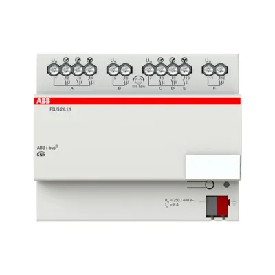 ABB Lüfter-Aktor FCL/S2.6.1.1 | 2-fach | 6A | REG | KNX | 230V | potentialfrei | Stufen- & Wechselschaltung | IP20