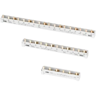 ABB Phasenschiene PS4/12A 2CDL240110R1012 | 4-phasig | 17,6mm | 212mm Länge | 10mm² Kupfer | 63A | 12 Pins | Pro M