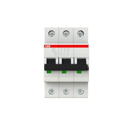 ABB Leitungsschutzschalter S203-C25 | 3-polig | 25A | 400V | C-Charakteristik | 6kA | Kompakt | IP20 | System pro M
