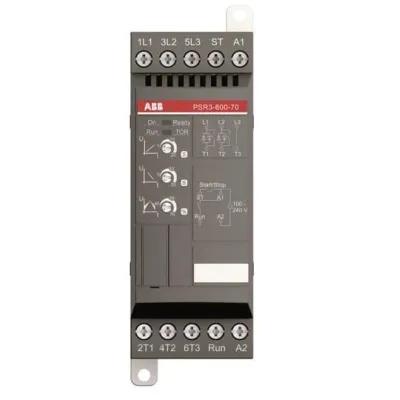 ABB Sanftstarter PSR3-600-70 Softstarter 1SFA896103R7000 | 208–600V | 3,9A | 1,5kW/400V | AC 100–240V | IP20 | Kompakt
