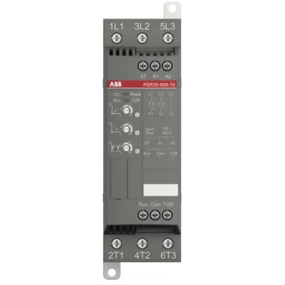 ABB Sanftstarter PSR30-600-70 | Softstarter 30A | 208-600V | 100-240V AC Steuerung | 15kW 400V | IP20 | Motorschutz