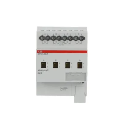 ABB Schaltaktor SA/S4.6.2.2 | KNX REG | 4fach | 6A | 1380W | 4TE | potenzialfrei | Handbedienung | LED | IP20