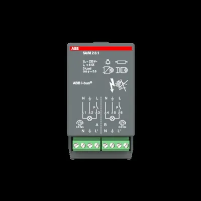 ABB Schaltaktormodul SA/M2.16.1 | KNX 2-fach | 16A | potenzialfreie Relais | Einbau | C-Last | IP54 | 2CDG110100R0011