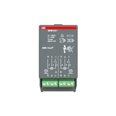 ABB Schaltaktormodul SA/M2.16.1 | KNX 2-fach | 16A | potenzialfreie Relais | Einbau | C-Last | IP54 | 2CDG110100R0011