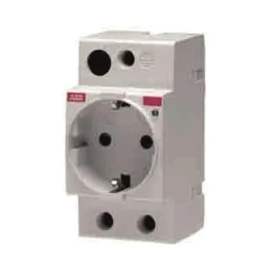 ABB SCHUKO-Steckdose M1175-L | Typ F | Kontrollleuchte | erhöhter Berührungsschutz | IP20 | 250V 16A | lichtgrau
