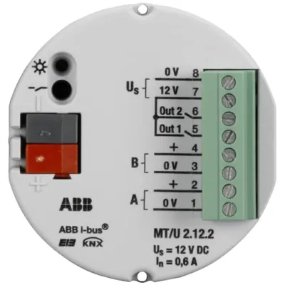 ABB Sicherheitsterminal 2-fach MT/U2.12.2 | KNX Meldergruppenterminal | Unterputz | 2 Eingänge | 12V DC | IP20