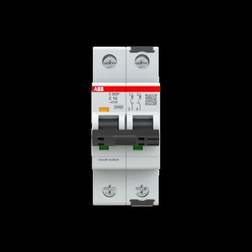 Bild: ABB Sicherungsautomat S302P-C16 C-Char.25kA 16A 2P 2CDS382001R0164