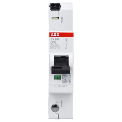 ABB Leitungsschutzschalter SX201-B16 2CDS251003R0165 | B16A | 1-polig | 230V AC | 6kA | 1TE | Flexline | IP20