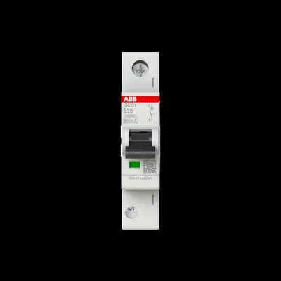 ABB Leitungsschutzschalter SX201-B25 | Sicherungsautomat 1-polig | B-Charakteristik | 25A | 230V AC | 6kA | IP20