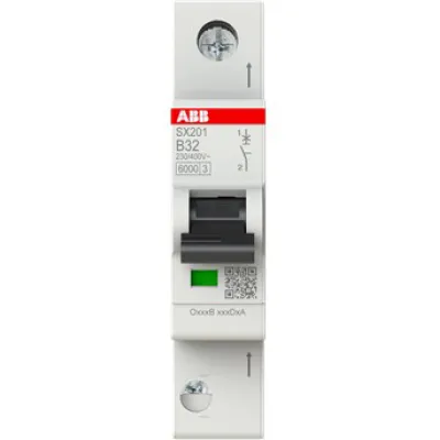 ABB Leitungsschutzschalter SX201-B32 | Sicherungsautomat 1-polig | B-Charakteristik | 32A | 230V AC | 6kA | IP20