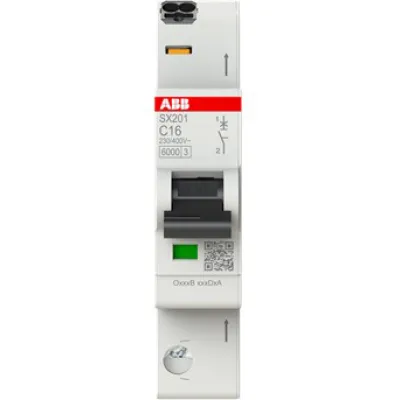 ABB Leitungsschutzschalter SX201-C16 2CDS251003R0164 | 16A | 1-polig | C-Charakteristik | 230V AC | 6kA | 1TE | IP20