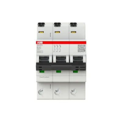 ABB Leitungsschutzschalter SX203-B20 | 3-polig | B-Charakteristik | 20A | 400V AC | 6kA | Flexline | IP20