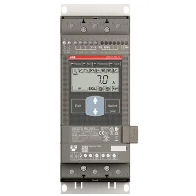 ABB Softstarter PSE37-600-70 | Sanftanlasser 208-600V 37A | 18,5kW/400V | Überlastschutz | Drehmomentregelung