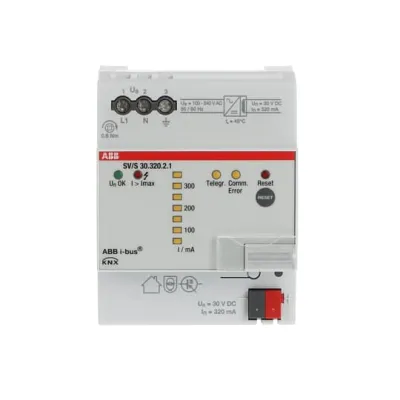 ABB Spannungsversorgung SV/S30.320.2.1 KNX | 320mA | REG 4TE | Diagnosefunktion | integrierte Drossel | LED-Anzeige