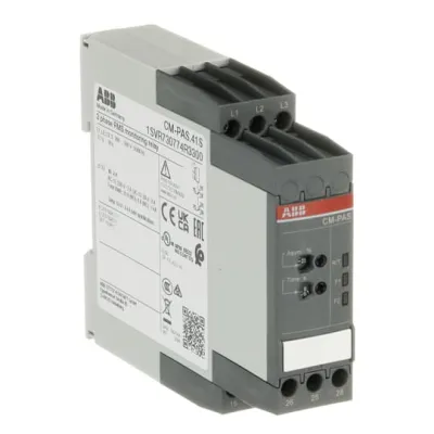 ABB Dreiphasenüberwachungsrelais CM-PAS.41S | Phasenwächter 300–500V AC | 2 Wechsler | Schraubanschluss