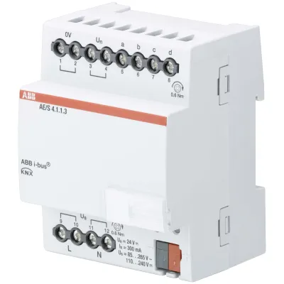 ABB Analogeingang AE/S4.1.1.3 KNX REG 4-fach | 4 Eingänge | 24V DC Netzteil integriert | 0-10V/4-20mA/PT100 | IP20