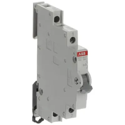 ABB Ausschalter E211-16-10 | 1-polig 16A 250V AC | 1 Schließer | 0,5 TE | für Hutschiene | IP20 | grau