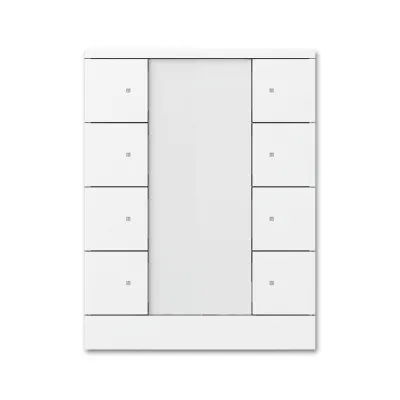 Busch-Jaeger KNX Tastsensor 8-fach SB/U8.0.1-84 | Unterputz | Temperaturfühler | Beschriftungsfeld | studioweiß