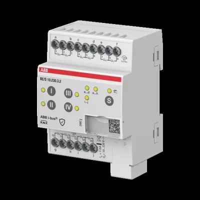 ABB Binäreingang BE/S10.230.3.2 | KNX REG 10-fach 10-230V | Handtaster | LED-Anzeige | Busankopplung | IP20