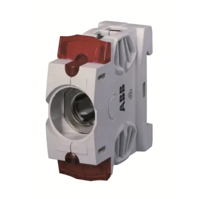 ABB Sicherungssockel ISS16/1 | D0 NEOZED D01/D02 | 1-polig | 16A | 400V | Kunststoff | DIN-Schiene | Klemmenabdeckung