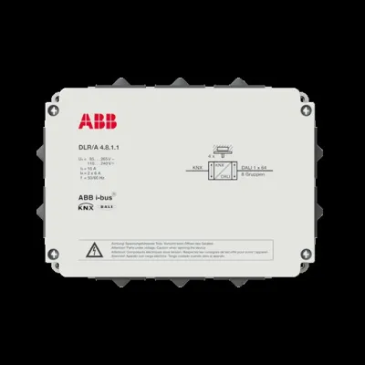 ABB DALI-Lichtregler 4-fach AP DLR/A4.8.1.1 | KNX Schnittstelle | 8 Leuchtengruppen | 64 DALI Teilnehmer | IP20 | 230V