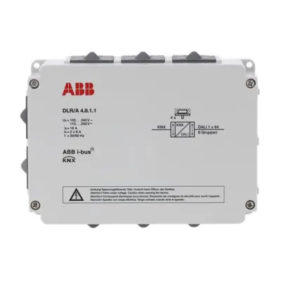 ABB DALI-Lichtregler 4-fach AP DLR/A4.8.1.1 | KNX Schnittstelle | 8 Leuchtengruppen | 64 DALI Teilnehmer | IP20 | 230V
