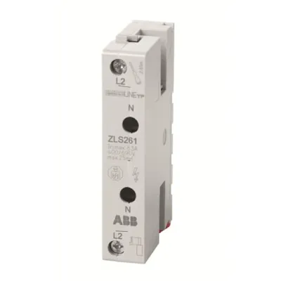 ABB Stotz Einspeiseblock ZLS261 | 2CCA205306R0001 | 63A | 2-polig | L2, N | Baubreite 18mm | SMISSLINE TP System | IP20