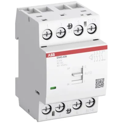 ABB Installationsschütz EN40-40N-06 | 4-polig | 40A | 230V AC/DC | brummfrei | Verteilereinbau