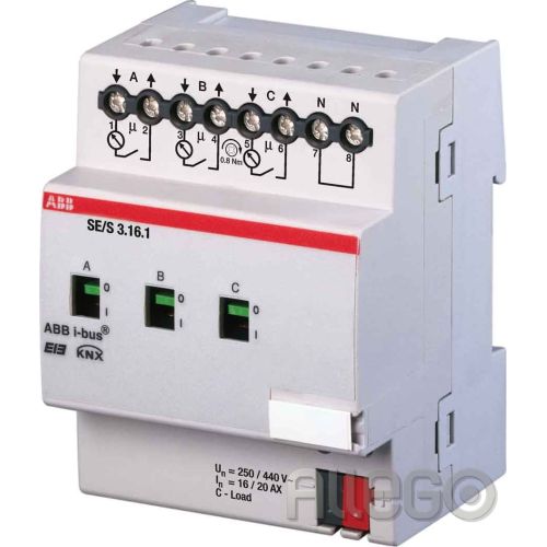 Bild: ABB Stotz Energieaktor 3-fach, 16/20 A, REG SE/S 3.16.1