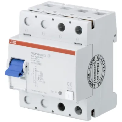ABB Stotz FI-Schutzschalter F202B+25/0,03 | 2-polig | Typ B+ | 25A | 30mA | allstromsensitiv | 230V | 4TE | DIN-Schiene
