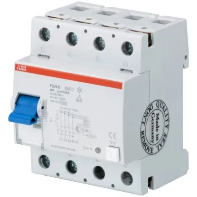 ABB FI-Schutzschalter F204B+ 63A 30mA Typ B+ | 4-polig | 400V | DIN-Schiene | kurzzeitverzögert | IP20