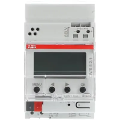ABB Funkschaltuhr FW/S8.2.1 2CDG120039R0011 | KNX Zeitschaltuhr | 8 Kanäle | REG | Tages-/Wochen-/Astroprogramm | IP20