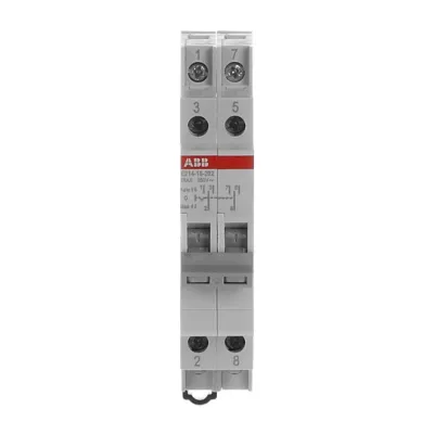 ABB Gruppenschalter E214-16-202 | 2CO | 16A | 250V AC | REG | 1TE | Hand-/Automatik-Umschaltung | weiß | 2CCA703030R0001