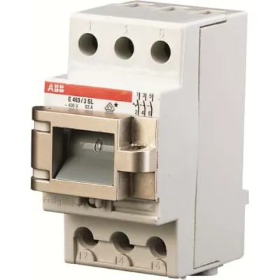 ABB Hauptschalter E463/3SL | 63A | 3-polig | 400V AC | sperrbar | schwarz | Zwangstrennung | DIN VDE 0113