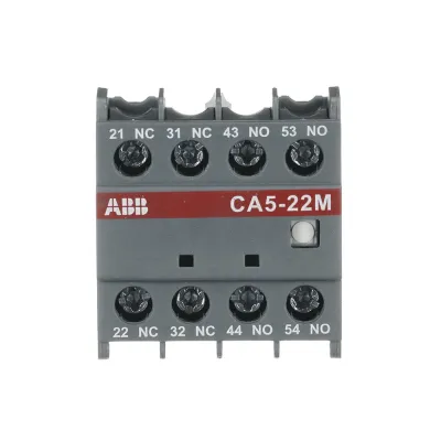 ABB Hilfsschalterblock CA5-22M | 4-polig | 2 Schließer | 2 Öffner | frontseitig | Schraubanschluss | grau