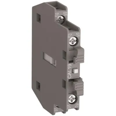 ABB Hilfsschalterblock CAL19-11B | 1 Schließer 1 Öffner | Seitenanbau | Schraubanschluss | 4A AC | aufsteckbar