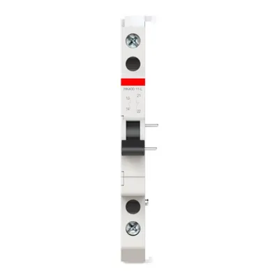 ABB Hilfsschalter HK40011-L | 1S 1Ö | Smissline | steckbar | 9mm breit | linksseitig anbau | Kunststoff | Weiß