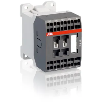 ABB Hilfsschütz NSL31ES-81 24V DC | 3 Schließer 1 Öffner | 3A/4A | DIN-Schiene | Federzuganschluss | 45x68x72,5mm