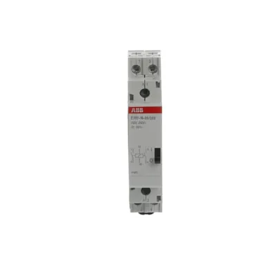 ABB Installationsrelais E297-16-20/230 | 2 Schließer | 230V AC Spule | 16A | 1 TE | DIN-Schiene | grau