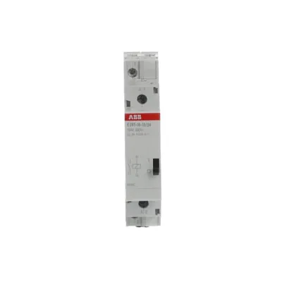 ABB Installationsrelais E297-16-10/24 | 1TE | 16A | Spule 24V AC/DC | 1 Schließer | DIN-Schiene | grau