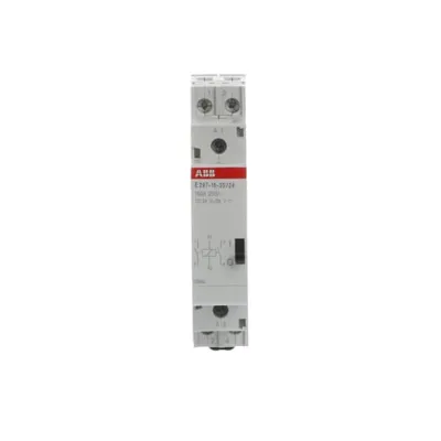ABB Installationsrelais E297-16-20/24 | 2TAZ311000R2042 | 2 Schließer | 24V AC/DC Spule | 16A | 1TE DIN | Grau