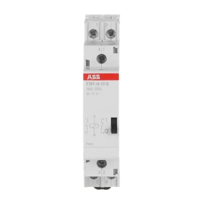 ABB Installationsrelais E297-16-11/12 | 12V AC Spule | 16A | 1 Schließer 1 Öffner | 1 TE | mechanisch | DIN-Schiene