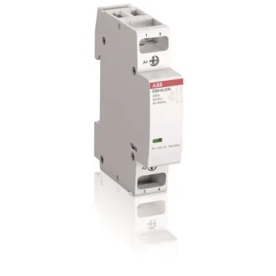 ABB Installationsschütz ESB16-11N-06 | 16A 230V AC/DC | 1S/1Ö | brummfrei | IP20 | für Verteiler | kompakt 18mm